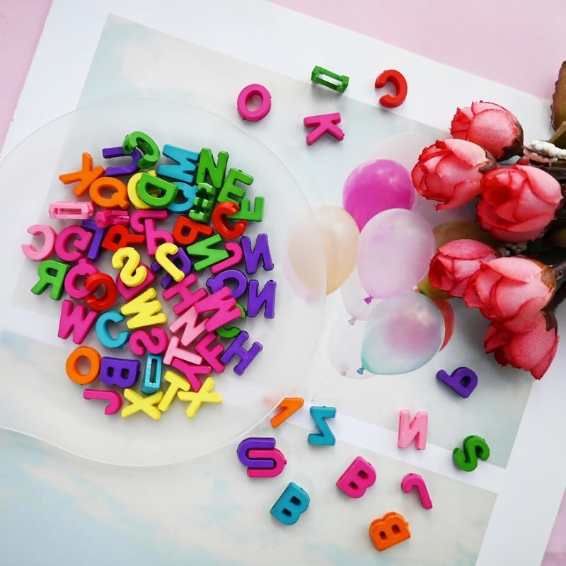 Looconi 300pcs Colorful Letter Beads, Big Hole,A-Z Resin Pendants,3D Loose Beads for Jewelry Making,Key Chains,Crafts - Image 3